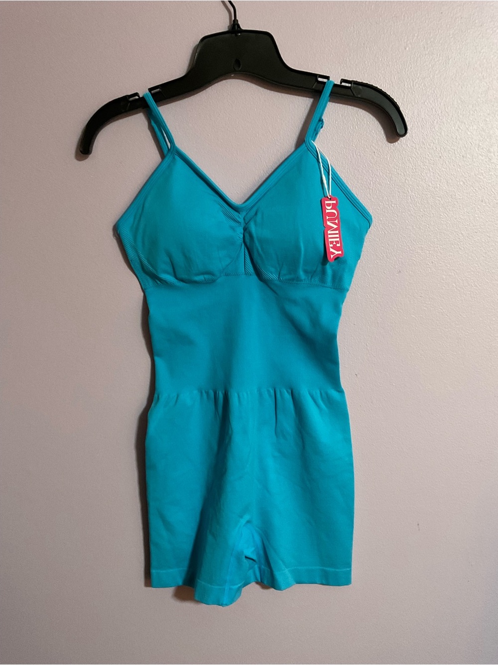 PUMIEY Teal Seamless Shaping Romper - Women